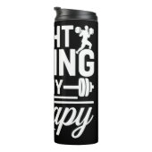 Gewichtheffen is mijn therapie thermosbeker (Geroteerd rechts)