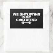 Gewichtheffen is mijn Vriendin - Funny Workout Rechthoekige Sticker (Tas)