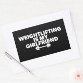 Gewichtheffen is mijn Vriendin - Funny Workout Rechthoekige Sticker (Envelop)