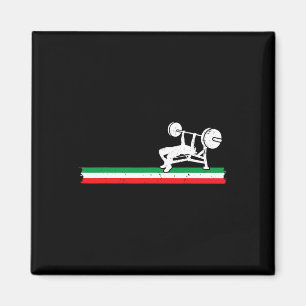Gewichtheffen Italiaanse Benchpress Italië Vlag Ge Magneet