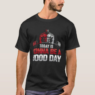 Gewichtheffen krachttraining zal een goede dag zij t-shirt