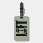 gewichtheffen LIFT Bagagelabel (Voorkant verticaal)