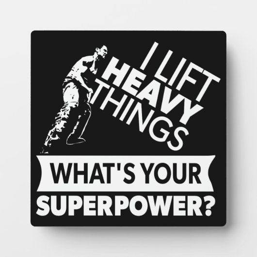 Gewichtheffen - Lift zware dingen - Super Power Fotoplaat (Voorkant)