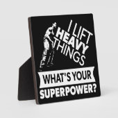 Gewichtheffen - Lift zware dingen - Super Power Fotoplaat (Voorkant)
