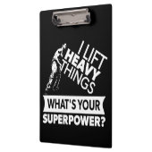 Gewichtheffen - Lift zware dingen - Super Power Klembord (Links)