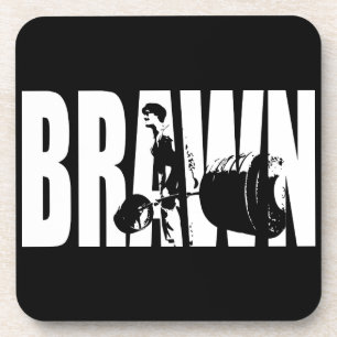 "Gewichtheffen" Motivatie - BRAWN Bier Onderzetter