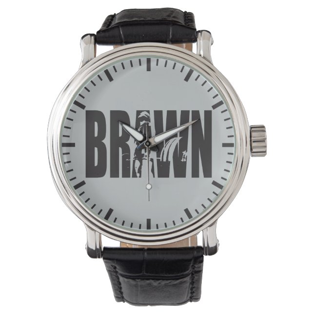 "Gewichtheffen" Motivatie - BRAWN Horloge (Voorkant)