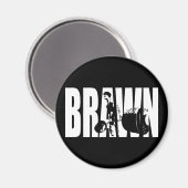 "Gewichtheffen" Motivatie - BRAWN Magneet (Voorkant / Achterkant)