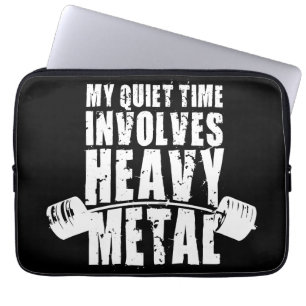 "Gewichtheffen" Motivatie - Heavy Metal Laptop Sleeve