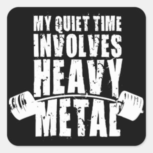 "Gewichtheffen" Motivatie - Heavy Metal Vierkante Sticker