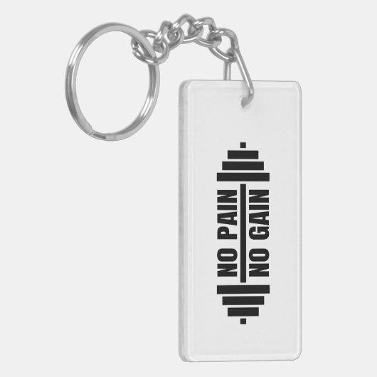 Gewichtheffen Motivatie Sleutelhanger (Voorkant Links)