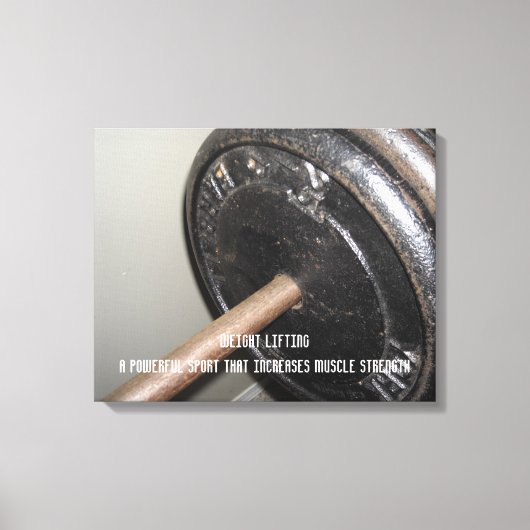 Gewichtheffen Motiverend Bericht Canvas Afdruk (Voorkant)