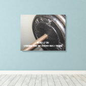 Gewichtheffen Motiverend Bericht Canvas Afdruk (Insitu (Houten vloer))