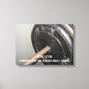 Gewichtheffen Motiverend Bericht Canvas Afdruk