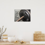 Gewichtheffen Motiverend Bericht Poster (Keuken)