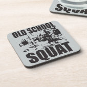 Gewichtheffen - Old School Squat Drankjes Onderzetter (Linkerzijde)