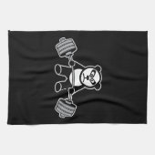 Gewichtheffen Panda Beer Anime Cartoon - Workout Theedoek (Horizontaal)