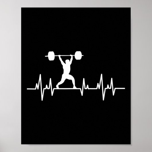 Gewichtheffen Powerlifting Bodybuilding HE Poster (Voorkant)