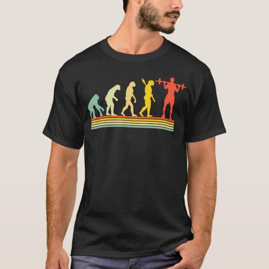 Gewichtheffen Powerlifting Evolutie Gym T-shirt (Voorkant)