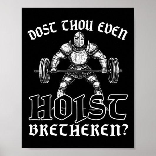 Gewichtheffen Powerlifting Gym Workout Dost You E Poster (Voorkant)