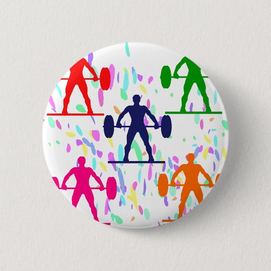 GEWICHTHEFFEN RONDE BUTTON 5,7 CM (Voorkant)