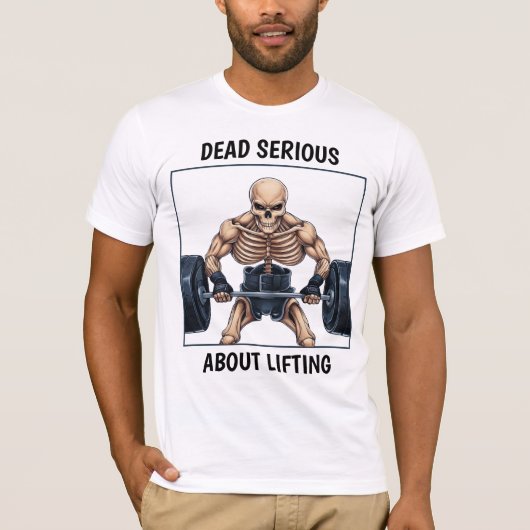 Gewichtheffen Skelet T-shirt (Voorkant)