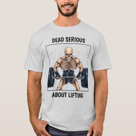 Gewichtheffen Skelet T-shirt (Voorkant)