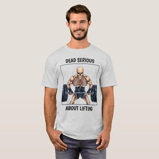 Gewichtheffen Skelet T-shirt (Voorkant volledig)