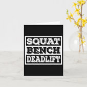Gewichtheffen Squat Bench Deadlift Workout Gym Wei Kaart (Gele Bloem)