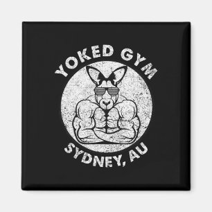 Gewichtheffen Yoked Gym Sydney Flex Muscle Kangoer Magneet