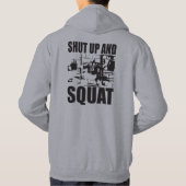 "Gewichtheffen" - Zwijg en hurk Hoodie (Achterkant)