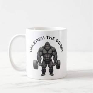 Gewichtheffende Gorilla Koffiemok