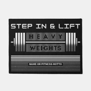 Gewichtheffer Barbell Fitness ontwerp voor de spor Deurmat