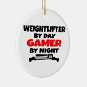 Gewichtheffer Gamer Keramisch Ornament (Rechts)