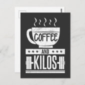 Gewichtheffer Gewichtheffen PR Gift Koffieliefhebb Briefkaart (Voorkant / Achterkant)