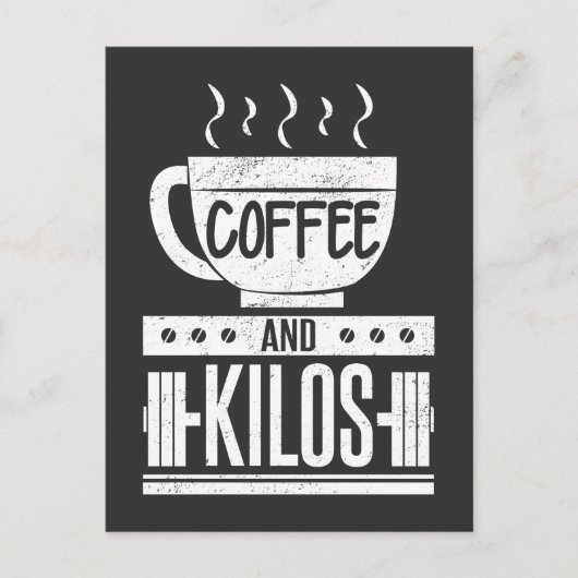 Gewichtheffer Gewichtheffen PR Gift Koffieliefhebb Briefkaart (Voorkant)