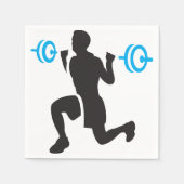 Gewichtheffer Papieren servetten (Voorkant)