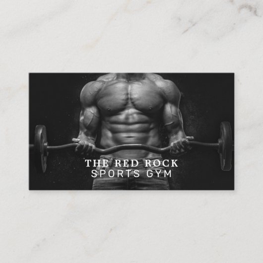 Gewichtheffer, Personal Trainer, Gym Instructor Visitekaartje (Voorkant)