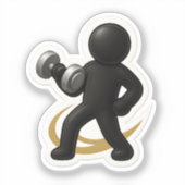Gewichtheffer Sticker – Gym & Fitness (Voorkant)
