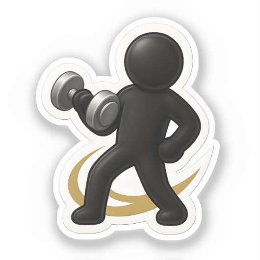 Gewichtheffer Sticker – Gym & Fitness (Voorkant)