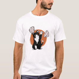 Gewichtheffer voor katten t-shirt
