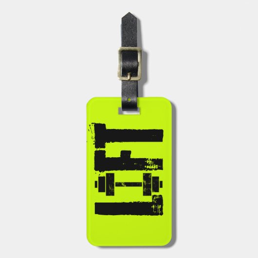 gewichthorend LIFT Electric Yellow Easy to Spot Bagagelabel (Voorkant verticaal)