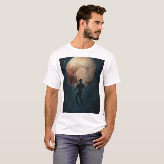 Gewichtloos boven Pluto T-shirt (Voorkant volledig)