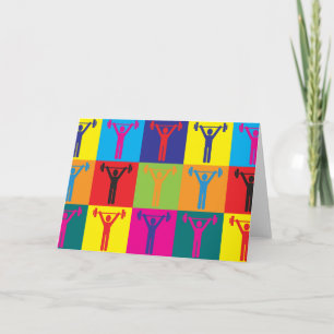 Gewichtsafstand Pop Art Kaart