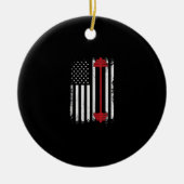 Gewichtsafvlakkige draagtas met wieltjes, Gym Love Keramisch Ornament (Voorkant)