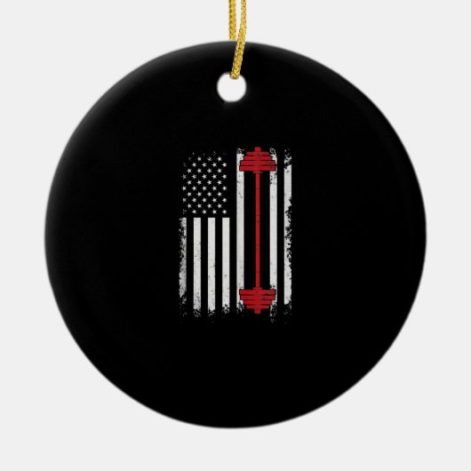 Gewichtsafvlakkige draagtas met wieltjes, Gym Love Keramisch Ornament (Voorkant)