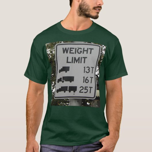 Gewichtsbeperking T-shirt (Voorkant)