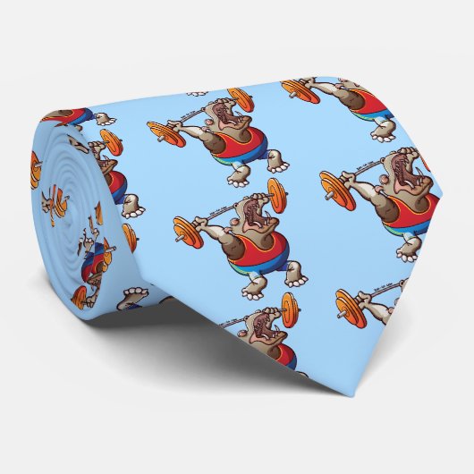 Gewichtsgewicht Hippopotamus Stropdas (Opgerold)