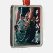 Gewichtsgewicht Lifende Gym Health Metalen Ornament (Rechts)