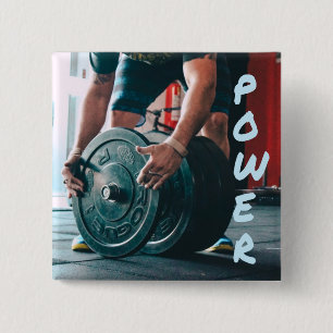 Gewichtsgewicht Lifende Gym Health Vierkante Button 5,1 Cm